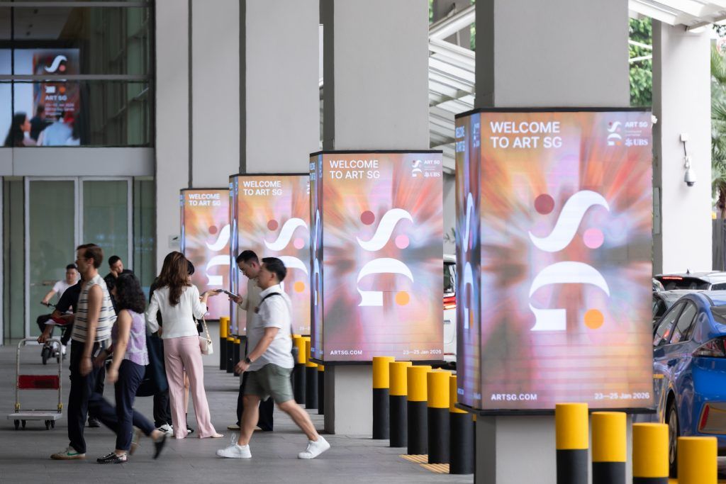 The entrance to Art SG at the Marina Bay Sands convention centre