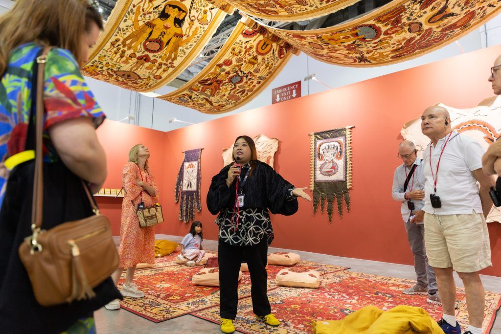 A large-scale installation on the Art SG floor
