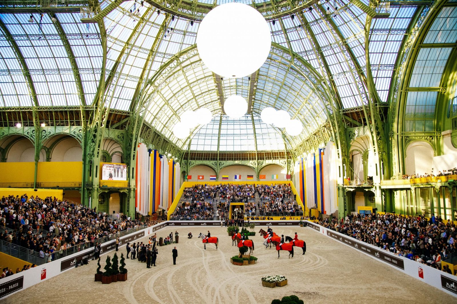 Riders gathered on the sand beneath the glass dome of the Grand Palais at Saut Hermès, the spring jumping meeting in Paris The Mansa Court keeps in its calendar