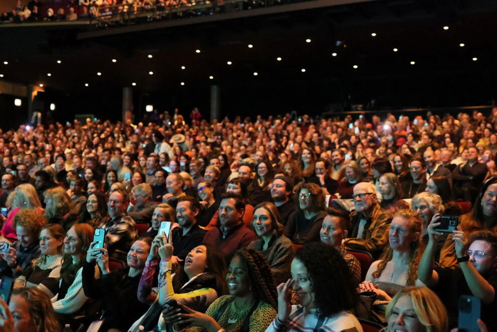 An audience waiting for a world premiere at Sundance