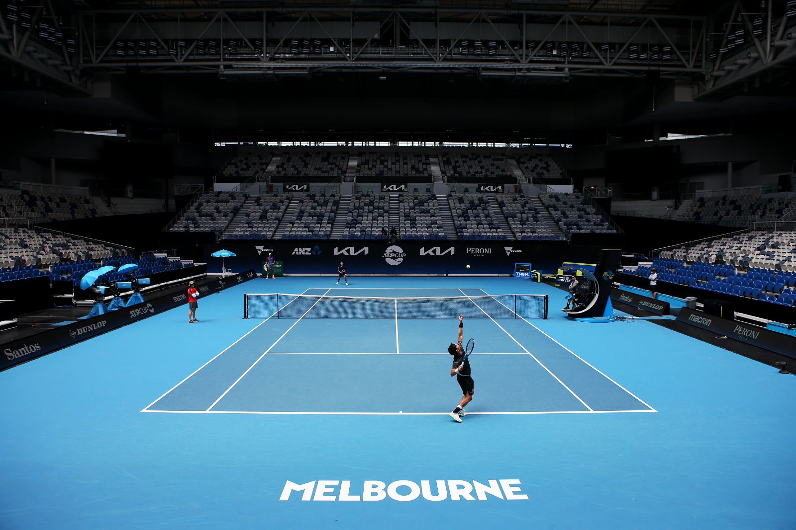 Melbourne Park beside the river during the tournament fortnight