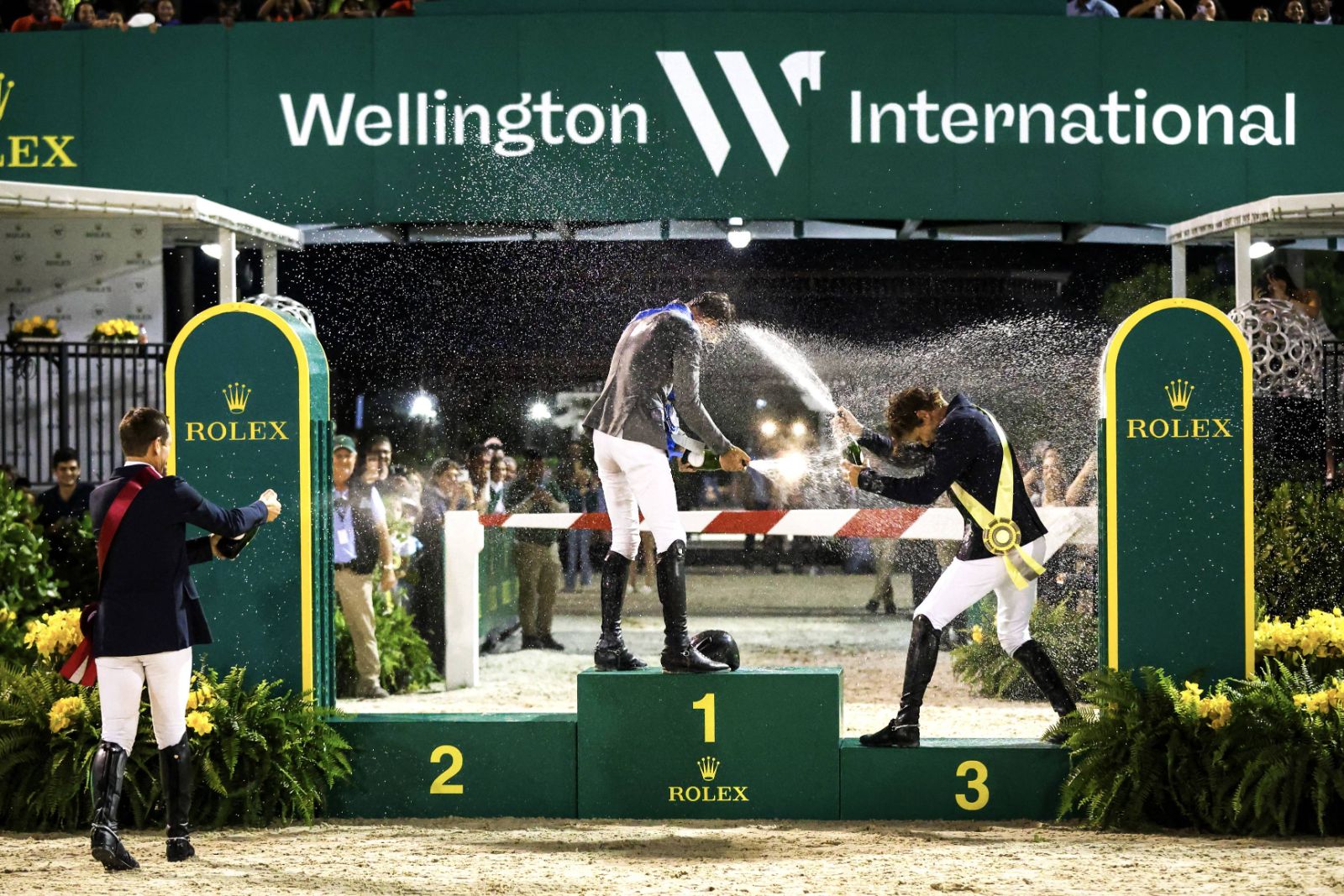 The podium after a five-star class at the Winter Equestrian Festival