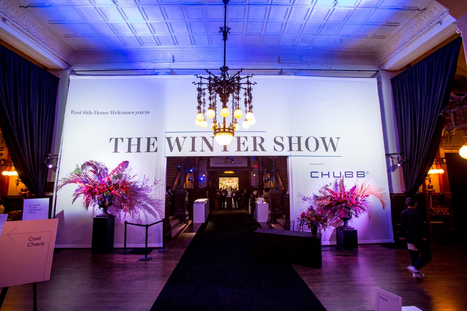 The entrance to the Winter Show at the Park Avenue Armory