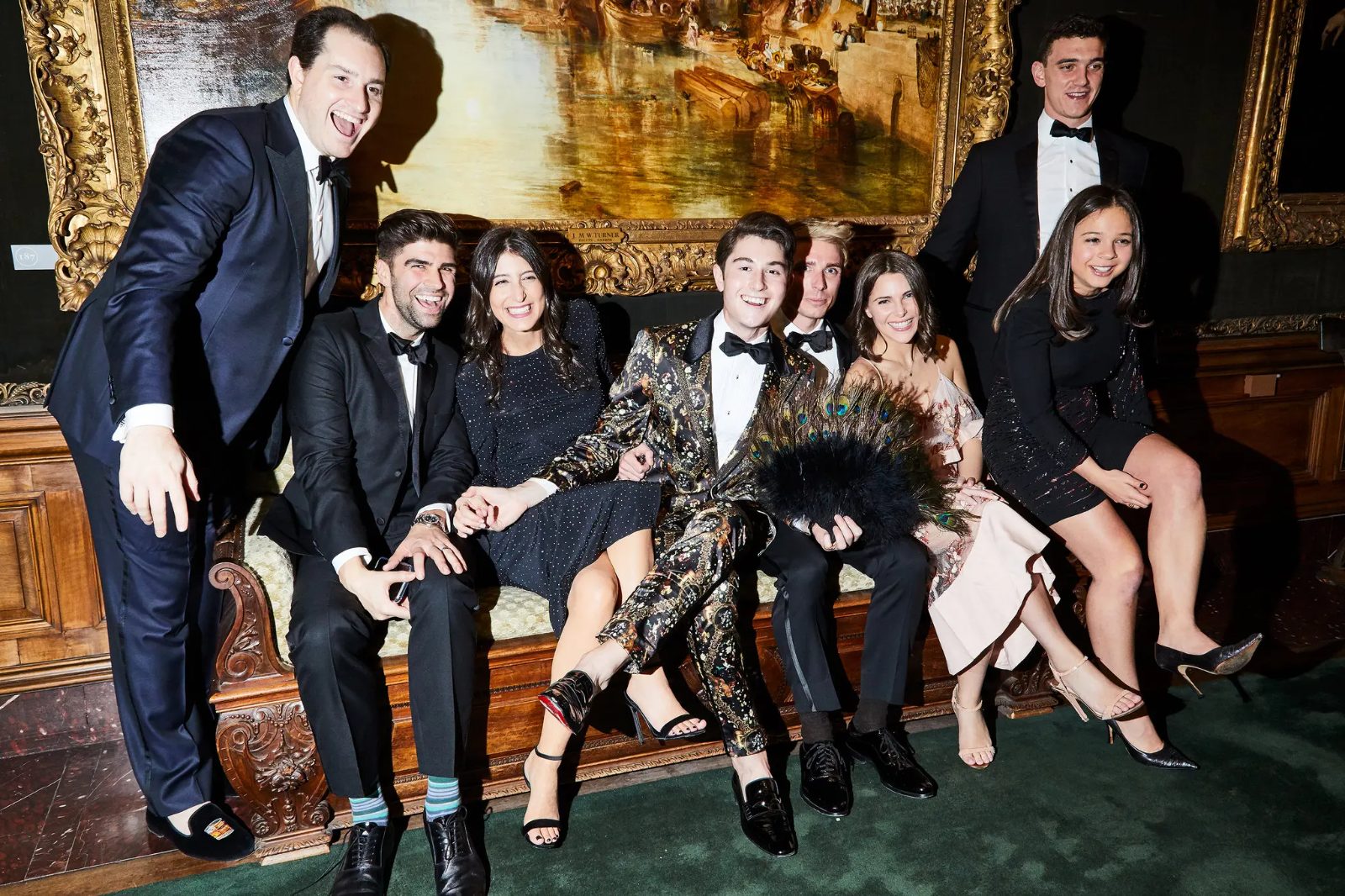 Guests seated beneath a Turner canvas at The Young Fellows Ball, the black-tie evening in the Frick’s galleries The Mansa Court keeps each March