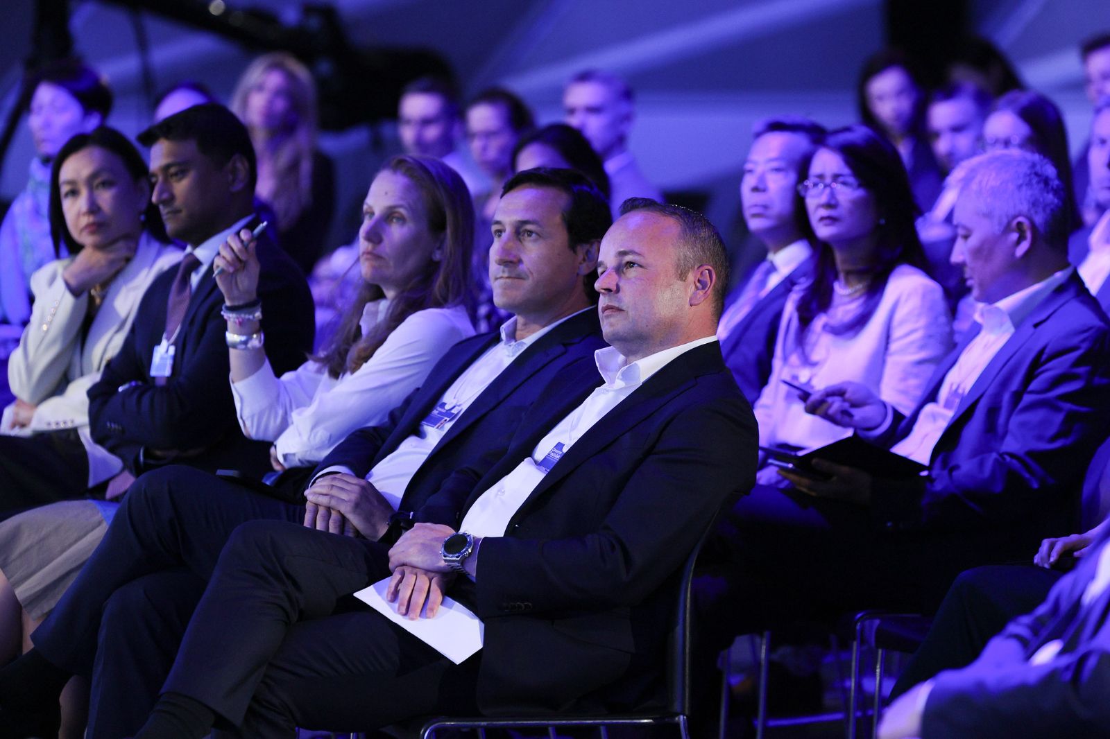 The audience of a session at the World Economic Forum